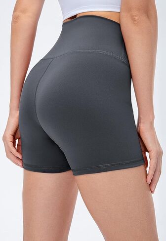 شورت Lavento نسائي عالي الخصر لراكبي الدراجات مقاس 3 بوصات/ 6 بوصات - شورت للجري والتمارين الرياضية النشطة in Kuwait