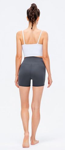 شورت Lavento نسائي عالي الخصر لراكبي الدراجات مقاس 3 بوصات/ 6 بوصات - شورت للجري والتمارين الرياضية النشطة in Kuwait