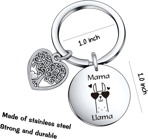 De&ai Mama Llama Gift For Women Mama Llama Keychain Llama Lover Jewelry Llama Mom Gift For Birthday Keychain in Saudi Arabia