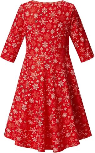 فستان Funnycokid للفتيات لعيد الميلاد المجيد للأطفال لحفلات عيد الميلاد من 4 إلى 13 سنة in Kuwait