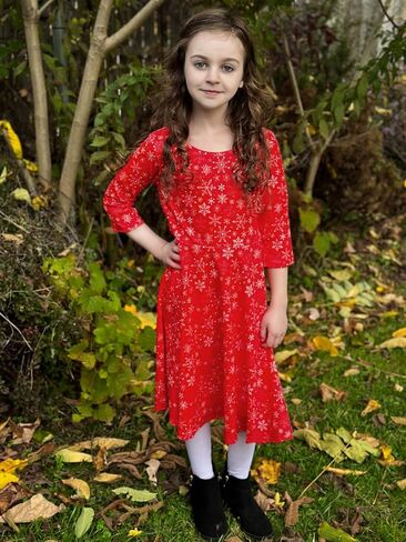 فستان Funnycokid للفتيات لعيد الميلاد المجيد للأطفال لحفلات عيد الميلاد من 4 إلى 13 سنة in Kuwait