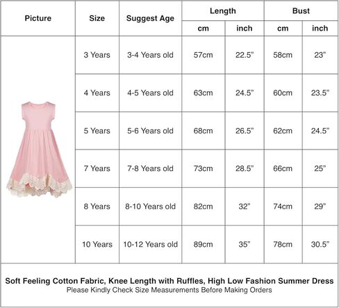 فستان بناتي صيفي على شكل حرف A بكشكشة ملفوفة، فستان كاجوال من القطن بثنيات عالية ومنخفضة in Kuwait