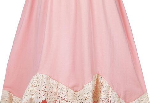 فستان بناتي صيفي على شكل حرف A بكشكشة ملفوفة، فستان كاجوال من القطن بثنيات عالية ومنخفضة in Kuwait