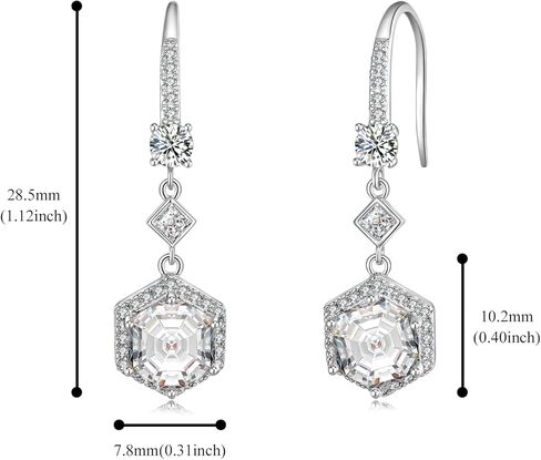 أقراط الثريا مع أقراط الماس تشيكوسلوفاكيا المتدلية ماركيز / مسدس / دمعة كريستال أقراط للنساء تتدلى لحفلات الزفاف وحفلات التخرج in Kuwait