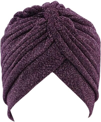 GETACOTA 3 Pieces Pleated Glitter Turban for Women Stretchy Hat Beanie African Headwrap Twist Elastic Cap Headwear Accessory in Saudi Arabia