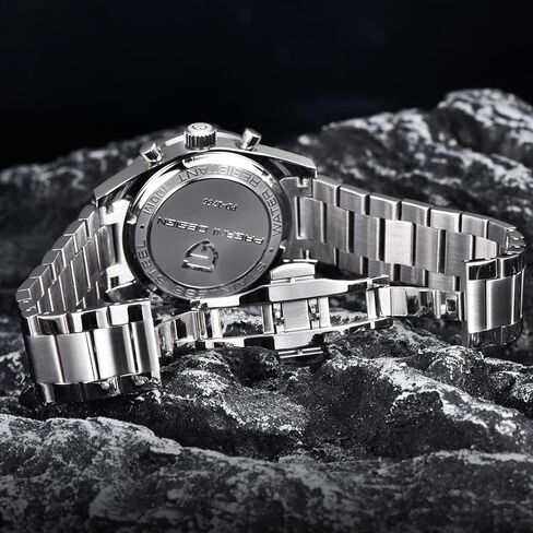 ساعة رولستيمي باجاني ديزاين 1766 هوماج للرجال كرونوغراف من الفولاذ المقاوم للصدأ 40 ملم هيكل VK64 حركة كوارتز 100 متر مقاومة للماء كاجوال رياضية ريترو in Kuwait