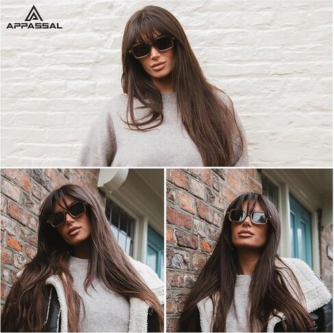 Appassal Retro Square Sunglasses for Women Men Trendy 70s Vintage Stylish Frame UV400 Rectangle Shades AP3686 in Kuwait
