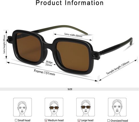 Appassal Retro Square Sunglasses for Women Men Trendy 70s Vintage Stylish Frame UV400 Rectangle Shades AP3686 in Kuwait