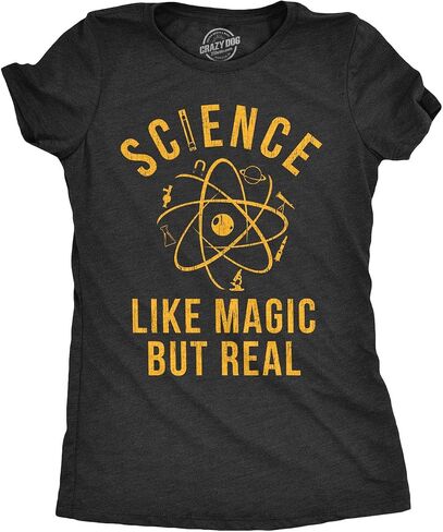 Womens Science Like Magic But Real Tshirt Funny Nerdy Teacher Tee in Saudi Arabia