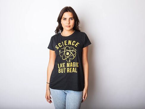 Womens Science Like Magic But Real Tshirt Funny Nerdy Teacher Tee in Saudi Arabia