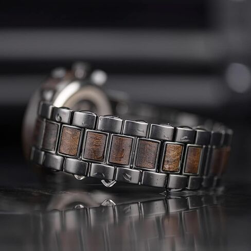 2win ساعة منقوشة للرجال ساعة خشبية مخصصة متعددة الوظائف ساعات مخصصة لعيد الميلاد والذكرى السنوية للزوج وصديقها وخطيبها ورجل العريس in Kuwait