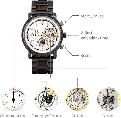 2win ساعة منقوشة للرجال ساعة خشبية مخصصة متعددة الوظائف ساعات مخصصة لعيد الميلاد والذكرى السنوية للزوج وصديقها وخطيبها ورجل العريس in Kuwait