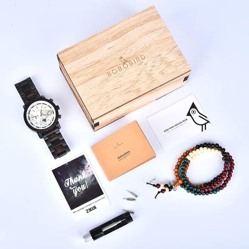 2win ساعة منقوشة للرجال ساعة خشبية مخصصة متعددة الوظائف ساعات مخصصة لعيد الميلاد والذكرى السنوية للزوج وصديقها وخطيبها ورجل العريس in Kuwait