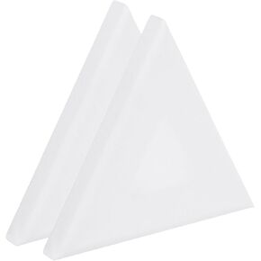 PATIKIL Paint Canvases for Painting, 2 Pack 6x5 Inch Triangle Wood Frame Stretched Blank Art Canvas Board Panels for Acrylic, Oil, Tempera Painting, White