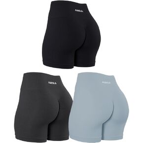 AUROLA Power Scrunch Butt Workout Shorts for Women Seamless Gym Shorts High Waist Tummy Control Yoga Biker Shorts