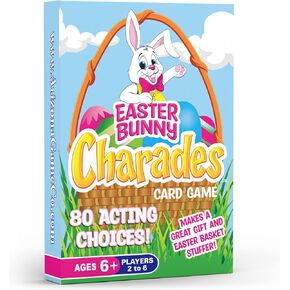 Arizona GameCo Easter Bunny Charades for Kids – A Fun Spring/Easter-Themed Game - No Reading Required - Makes a Great Gift or Easter Basket Stuffer - 80 Acting Choices - No Timer Needed - Ages 6+