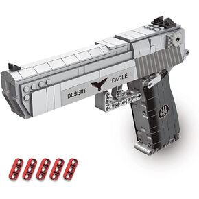 QREZ Gun Model Kits for Kids Desert Eagle, 528Pcs Model Kit Building Blocks Gun DIY Puzzle Toy