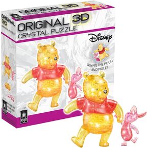 BePuzzled, Disney Winnie The Pooh and Piglet Original 3D Crystal Puzzle, Ages 12 and Up