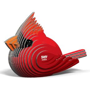 Eugy Cardinal 3D Puzzle, 27 Piece Eco-Friendly Educational Toy Puzzles for Boys, Girls & Kids Ages 6+