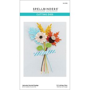 Spellbinders Autumn Sealed Sprigs Etched Dies, Metal