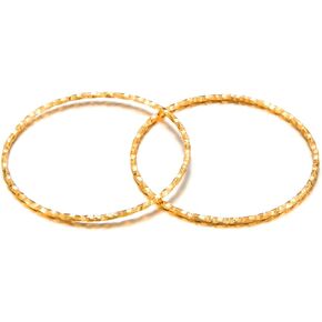 Ethlyn Children Jewelry 2pcs/lot Baby Bangles For infant Boys Girls Gold Plated Kids Bangles Bracelets