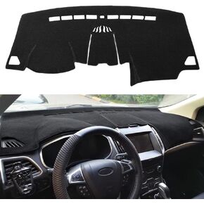 Yiz Dash Cover Mat Custom Fit for Ford Edge 2015-2021,Dashboard Cover Pad Carpet (15-19 Black) J55