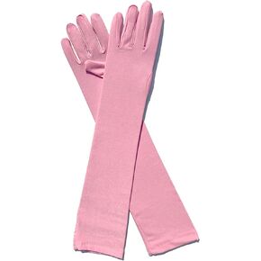 Women's Long Satin Finger Gloves for Evening Party Stretch Satin Long Finger Dress Gloves
