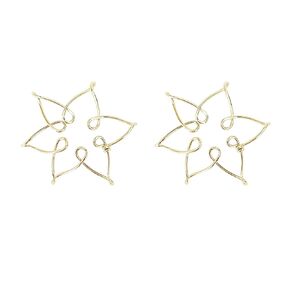 Star Flower Non-Piercing Nipple Shield Clamp Jewelry for Women Faux Piercing (Silver)
