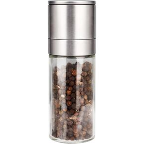 Gulex® Salt and Pepper Grinder Set Pepper Mill, Salt Grinder Refillable, Adjustable Coarseness Black Pepper Grinder, Stainless Steel Sea Salt Shaker with Ceramic Rotor