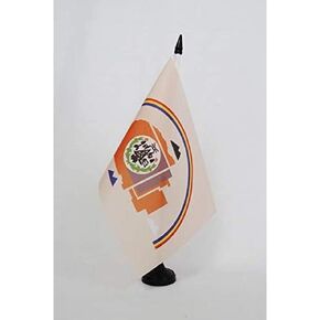 AZ FLAG Navajo People Table Flag 5'' x 8'' - Navajo Nation Desk Flag 21 x 14 cm - Black Plastic Stick and Base