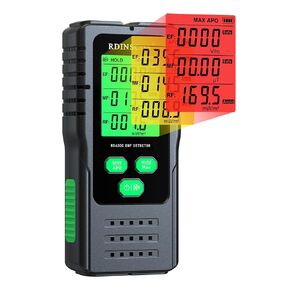 كاشف EMF، اكتشف جميع الأنواع الثلاثة من مجال الإشعاع الكهرومغناطيسي في مقياس EMF واحد لشبكة 5G، وأبراج الخلايا، والواي فاي والعدادات الذكية، وقارئ EMF لمعدات صيد الأشباح في المنزل والمكتب