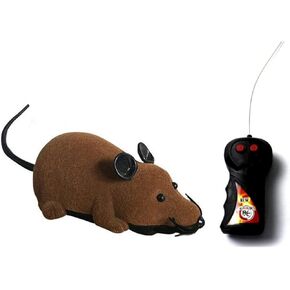 Remote Control Rat Toy, Wireless Electronic Mouse, One Best Gift for Your Cats Dogs Pet Or Kids & Children Curious Love (Brown)