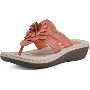 صندل CLIFFS BY WHITE MOUNTAIN للسيدات من Cassia Mini Wedge Flower Flip Flop in Kuwait