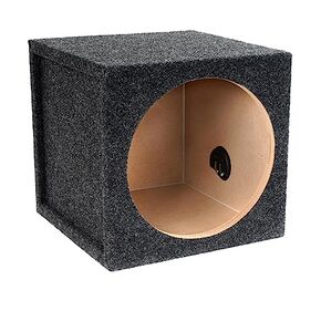 Atrend Bbox Dual Sealed 10 Inch Subwoofer Enclosure - SPL Tuned Car Subwoofer Boxes & Enclosures - Premium Subwoofer Box Improves Audio Quality, Sound & Bass - Nickel Finish Subwoofer Terminals - Black