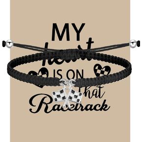CHOORO Race Charm Adjustable Bracelet Race Day Gift Car Racing Gift Drag Racing Gift Race Bracelet