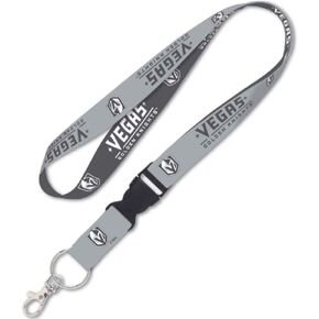NHL Las Vegas Golden Knights Hockey 20 Inch Charcoal Lanyard with Detachable Buckle
