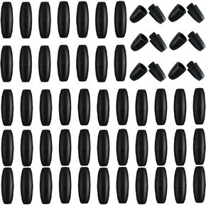 200 Sets Clasp Bead Barrel Connectors, Breakaway Clasps for Necklaces, Plastic Breakaway Clasps, Breakaway Safety Clasps for Lanyard, Jewelry Bracelet Making DIY (Black)
