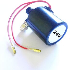 Horn Solenoid Valve 24V black Truck Parts Horn Parts Accessories Electric Horn Electronic Valves Truck Electronic Control Solenoid Valve Horn Truck Auto Trailer Electric Control Valve