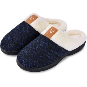 Parlovable Women's Cozy Memory Foam Slippers Fuzzy Plush Fleece Lining Comfortable House Shoes Slip On Indoor Outdoor Anti-Skid Sole Winter