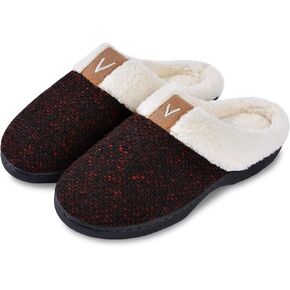Parlovable Women's Cozy Memory Foam Slippers Fuzzy Plush Fleece Lining Comfortable House Shoes Slip On Indoor Outdoor Anti-Skid Sole Winter