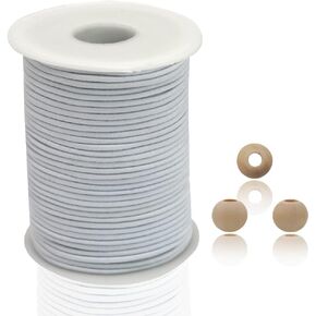 4mm Thick Elastic Cord for Sewing 5/32 inch 50ft White Bungee Shock Kayak Tie Down Straps Tent Elastic Cord Replacement Heavy Stretchy Rope for Crafts-Pants-Clothing-Outdoor Supplies ZH130