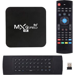 MXQ PRO 5G with Wireless Mini Keyboard Android 13.1 TV Box Ram 2GB ROM 16GB H.265 HD 3D Dual WiFi 2.4G/5.8G Quad Core Android Smart Box Home Set Top Player