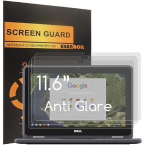 KEANBOLL 3 Pack Anti-Glare Screen Protector for 11.6 Inch Dell Chromebook 11, Chromebook 3100 3120 3180 3189 5190 3181 Screen Shield Guard, Eye Protection Anti Glare Anti Fingerprint Screen Filter