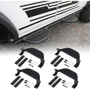 ROADER Bronco Running Boards Nerf Bars Side Steps for 2021 2022 2023 Ford Bronco 4 Door Accessories, Bronco Side Step Bars Black Powder Coated Sturdy Steel Rock Slider Rail Step in Kuwait
