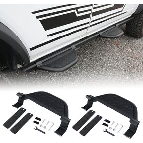 ROADER Bronco Running Boards Nerf Bars Side Steps for 2021 2022 2023 Ford Bronco 4 Door Accessories, Bronco Side Step Bars Black Powder Coated Sturdy Steel Rock Slider Rail Step