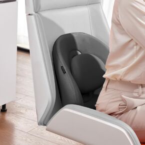 Lumbar Support Pillow Lower Back Pain Relief Back Support with Adjustable Lumbar Pad Back Cushion Chair Lumbar Support Back Posture Corrector Sciatica Relief for Chair Couch Black