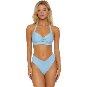 BECCA Women's Standard Prima High Waisted Bikini Bottom, Cheeky Coverage, Swimwear Separates