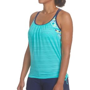 قمصان ZeroXposur Twofer Racerback Tankini للنساء وملابس سباحة تانكيني مقاس كبير للنساء، قمصان سباحة للنساء فقط in Kuwait