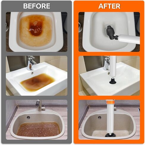 Electric Toilet Plunger, Plunge Blaster, Cordless High Pressure Electric Toilet Plunger, Air Drain Blaster with Digital Barometer, Rechargeable air Plunger for Unclogging Toilet Sink Drain in Saudi Arabia