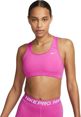 Nike Women's Medium Support Non Padded Sports Bra (as1, Alpha, XL, Regular, Regular, Active Fuchsia/White) in Saudi Arabia